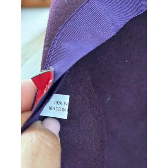 Giovannio New York Hat 100% Wool Purple - Picture 5 of 5
